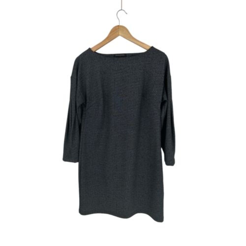 NWOT Banana Republic Women's Black Pleated‎ 3/4 Sleeves Shift  Dress XSP